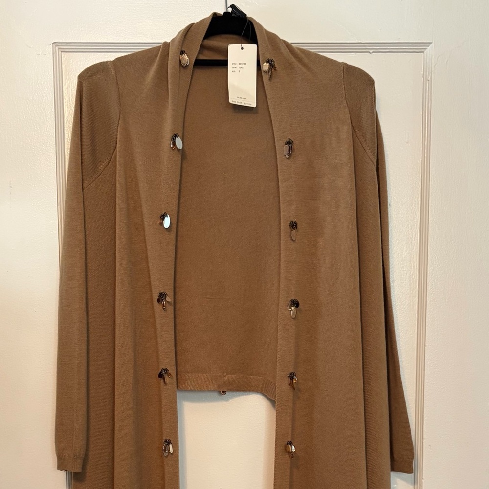 BCBGMaxAzria Toast Cardigan with Embellishments